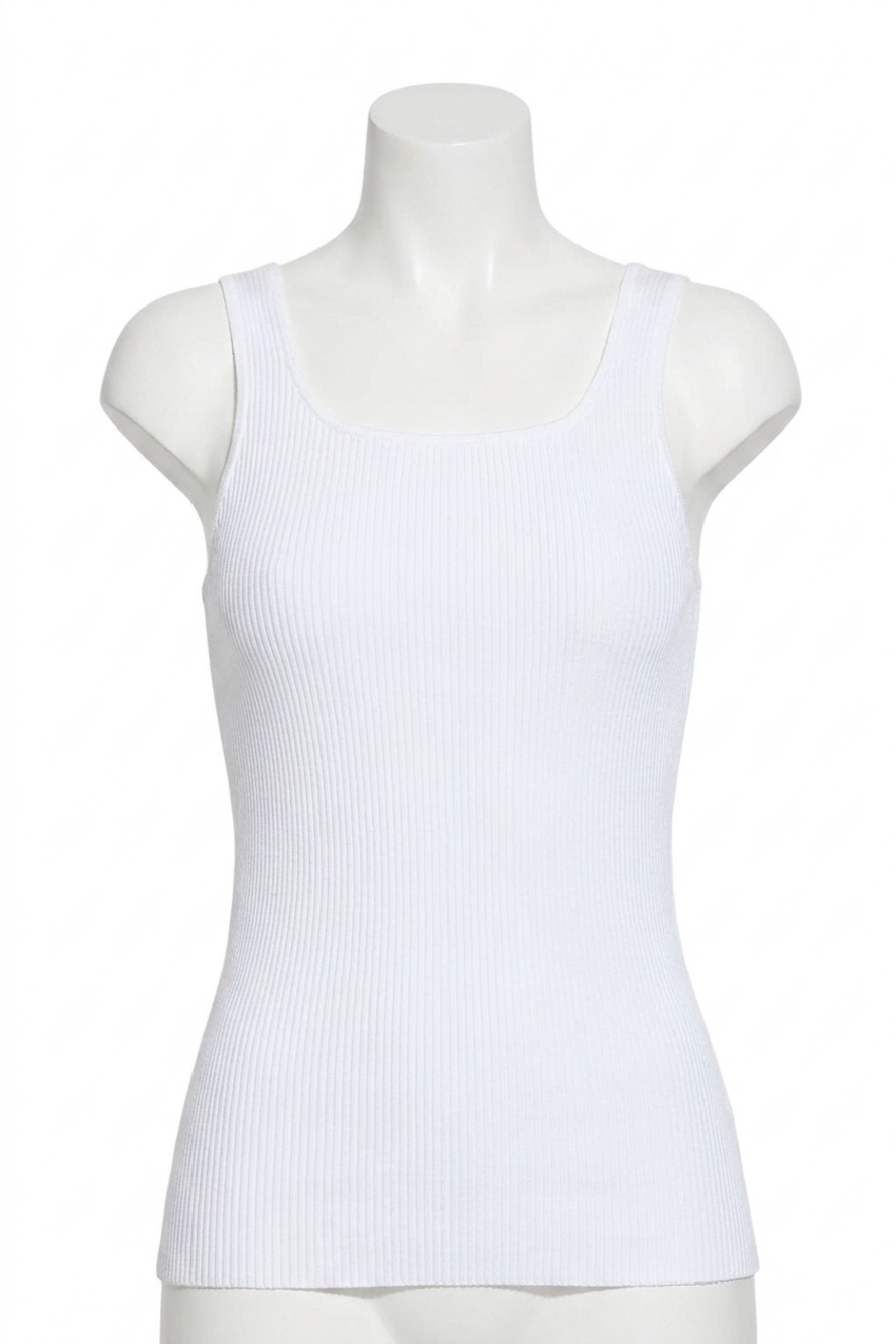 NEW LYSSE avril sculpting tank top in white